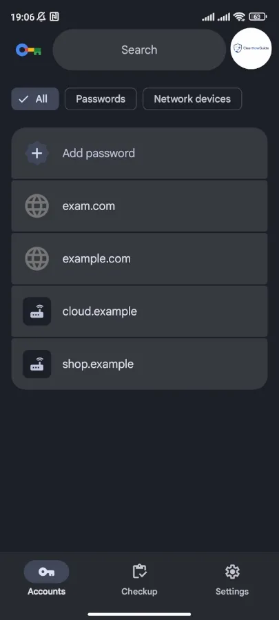 Chrome mobile password settings